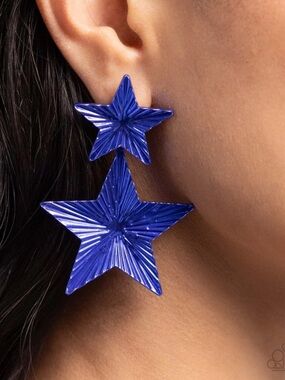 🔹🇺🇸🔹  “PATRIOTIC PROMISE” BLUE POST EARRINGS❗️🔹🇺🇸🔹